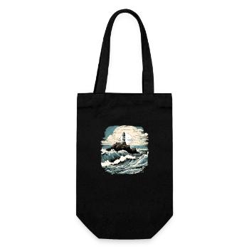 Phare Breton n°2 - Sac à bouteille - noir - Devant