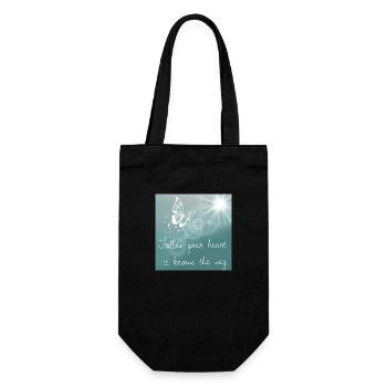 Proverbe anglais poursuivre votre cœur - Sac à bouteille - noir - Devant