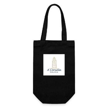A Coruña - Gift Bag for Bottles - black - Front