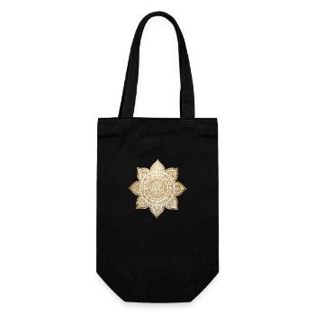 Mandala Gliter - Gift Bag for Bottles - black - Front