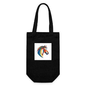 White Horse Art - Geschenkbeutel für Flaschen - Schwarz - Vorne
