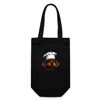 Dachshund, Dachshund puppy, Cooking, Restaurateur, Dog, Dogs - Gift Bag for Bottles - black - Front