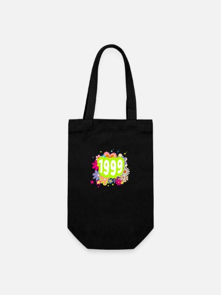 Année 1999 anniversaire Groovy floral - Sac à bouteille - noir
