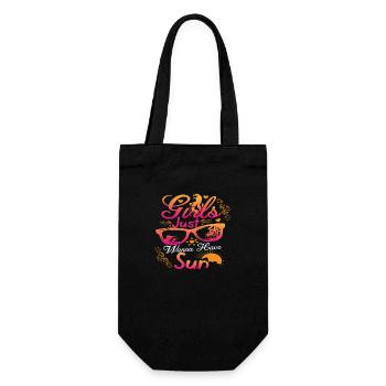 Girls just want to have fun - Gift Bag for Bottles - black - Front