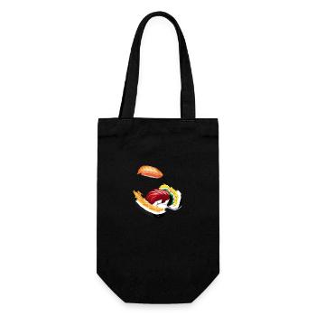Sushi - Geschenkbeutel für Flaschen - Schwarz - Vorne
