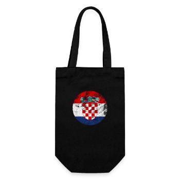 Kroatien hrvatska kroatien hrv reisen europa zagreb - Geschenkbeutel für Flaschen - Schwarz - Vorne