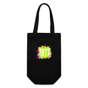 Année 1972 anniversaire Groovy floral - Sac à bouteille - noir - Devant