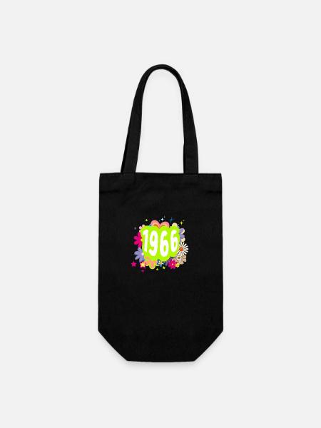 Année 1966 anniversaire Groovy floral - Sac à bouteille - noir
