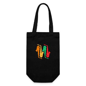 Vintage Saxophone Collection - Gift Bag for Bottles - black - Front