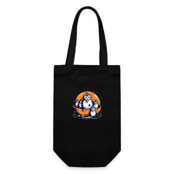 L'équipe de pingouins - Sac à bouteille - noir - Devant