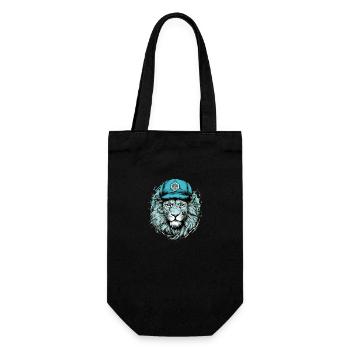 Goudo the blue lion - Gift Bag for Bottles - black - Front