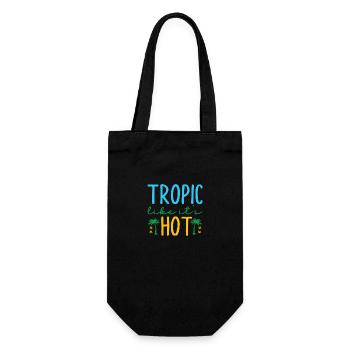 Tropic like it ́s hot - Gift Bag for Bottles - black - Front