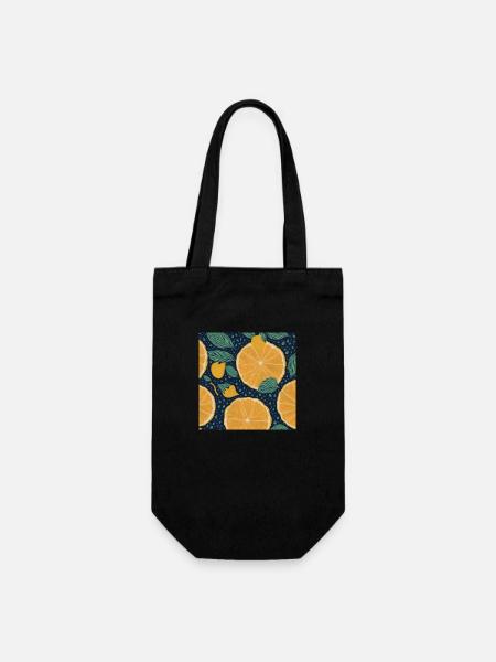 Lemon - Gift Bag for Bottles - black