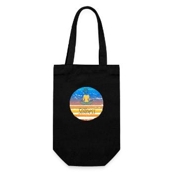 Embrace Stillness: Find Serenity in Style - Gift Bag for Bottles - black - Front