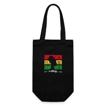 Juneteeth vibes - Gift Bag for Bottles - black - Front