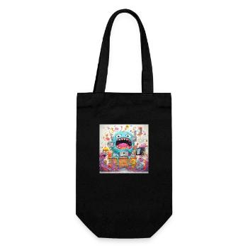 Monster Doodle 3 - Gift Bag for Bottles - black - Front