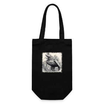 Happy Tortoises Wave Animal Protection Duck - Gift Bag for Bottles - black - Front