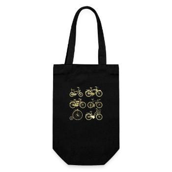 Fahrrad - Geschenkbeutel für Flaschen - Schwarz - Vorne