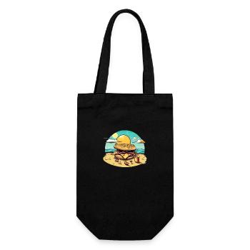 Hamburger at beach n°3 - Gift Bag for Bottles - black - Front