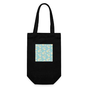 Gänseblümchen Daisy Flower - Geschenkbeutel für Flaschen - Schwarz - Vorne