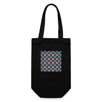Carreaux Motif Sans Couture Motif Géométrique Art Moderne - Sac à bouteille - noir - Devant