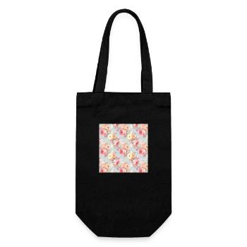 Roses Motif sans couture Belle esthétique élégante - Sac à bouteille - noir - Devant