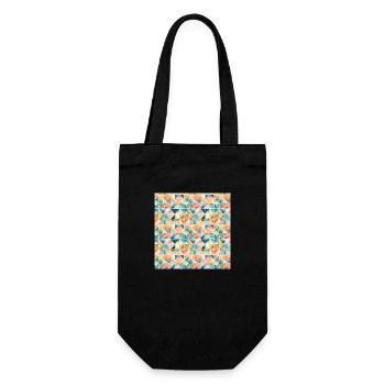 Formes abstraites de motifs répétitifs géométriques sans soudure - Sac à bouteille - noir - Devant