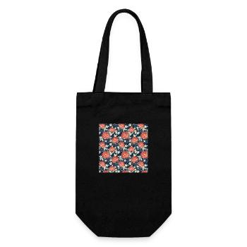 Roses Motif sans couture Belle esthétique élégante - Sac à bouteille - noir - Devant