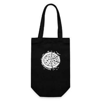 Pizza Fast Food Pizzeria - Gift Bag for Bottles - black - Front