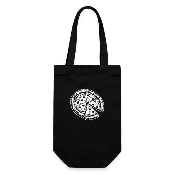 Pizza Fast Food Pizzeria - Gift Bag for Bottles - black - Front