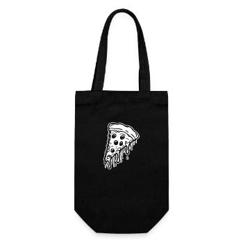 Pizza Fast Food Pizzeria - Gift Bag for Bottles - black - Front