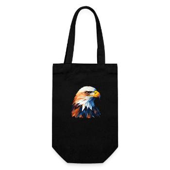 Bald eagle portrait for eagle fans - Gift Bag for Bottles - black - Front