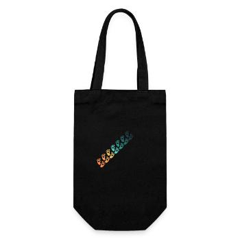Vintage baby footprint - Gift Bag for Bottles - black - Front