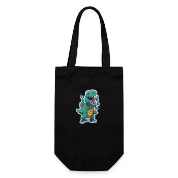 Dinosaures drôle cool - Sac à bouteille - noir - Devant