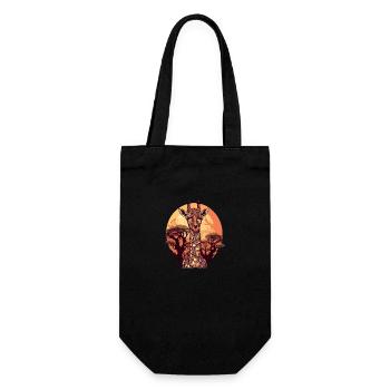 Aki the giraffe - Gift Bag for Bottles - black - Front