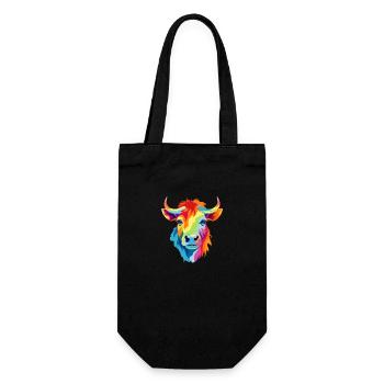 Vache LGBTQAI+, Droits des animaux - Sac à bouteille - noir - Devant