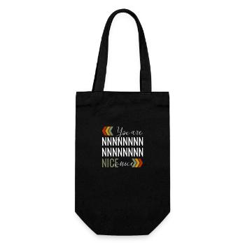 You are nice - Gift Bag for Bottles - black - Front