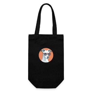 Pup in Sunglasses A Whippet with Attitude - Gift Bag for Bottles - black - Front