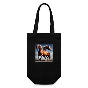 Wildpferde Hemd - Geschenkbeutel für Flaschen - Schwarz - Vorne