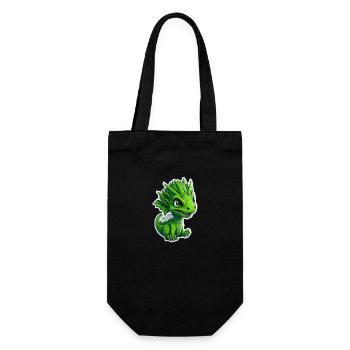 Baby dragon, cute, happy, smiling - Gift Bag for Bottles - black - Front