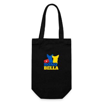 Bono Bella Merch YT UA 6 - Geschenkbeutel für Flaschen - Schwarz - Vorne
