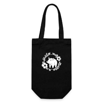 Pig Piggy Sow - Gift Bag for Bottles - black - Front