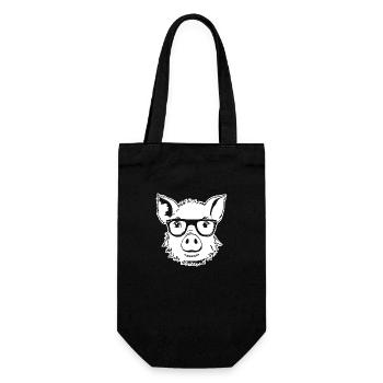 Pig Piggy Sow - Gift Bag for Bottles - black - Front