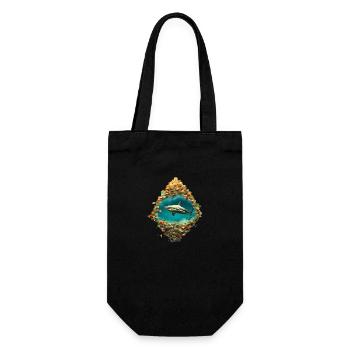 The shark in the heart - Gift Bag for Bottles - black - Front