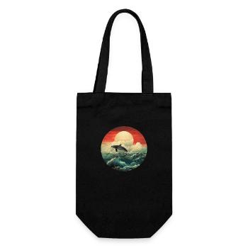 Orque au coucher du soleil - Sac à bouteille - noir - Devant
