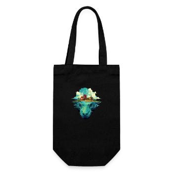 Crocodile lies in wait - Gift Bag for Bottles - black - Front