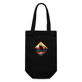 Ours au lever du soleil - Sac à bouteille - noir - Devant