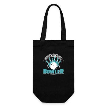 Bowling Kegeln Bowler Kegelverein - Geschenkbeutel für Flaschen - Schwarz - Vorne