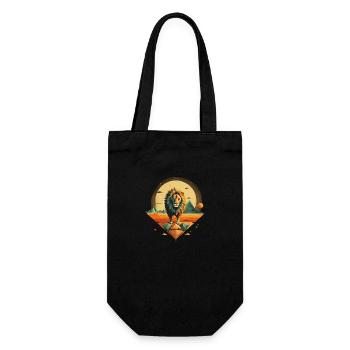 Leo in the sun - Gift Bag for Bottles - black - Front