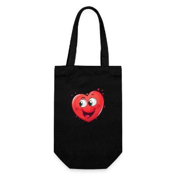 Cœur joyeux - Sac à bouteille - noir - Devant